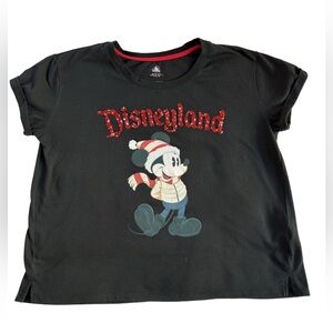 Disneyland Resort Mickey Mouse holiday bling red sequins short sleeve t-shirt 1X